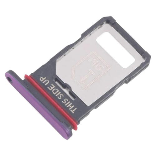 Bandeja SIM original para Motorola Edge 60 Pro (10 unidades) + bandeja para tarjeta SIM (morada)