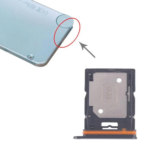 Bandeja para tarjeta SIM + bandeja para tarjeta SIM/tarjeta micro SD para CMF Phone 2 Pro (negro)