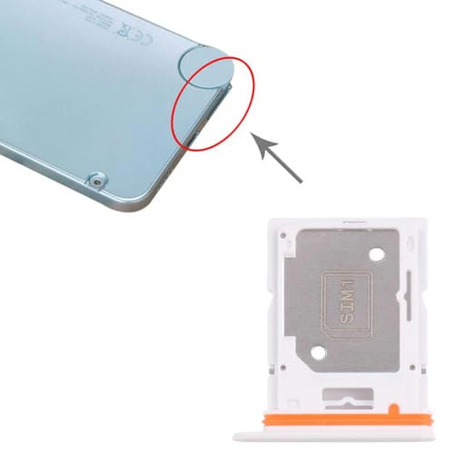 Bandeja para tarjeta SIM + bandeja para tarjeta SIM/tarjeta micro SD para CMF Phone 2 Pro (blanco)