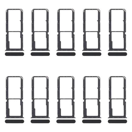 Bandejas para tarjeta SIM original (10 unidades) + bandeja para tarjeta SIM + bandeja para tarjeta Micro SD (negra) para OPPO Reno7 4G CPH2363
