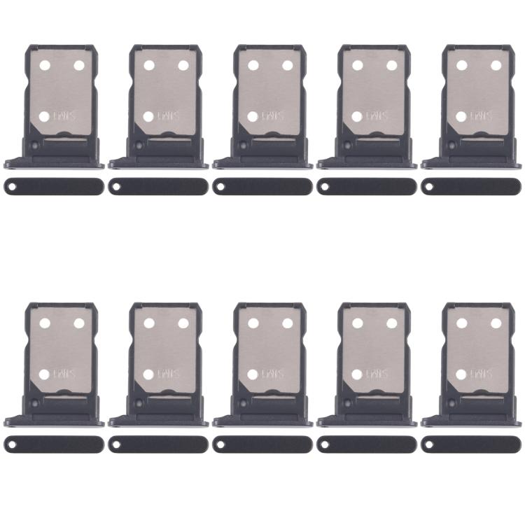 Bandeja para tarjeta SIM original (10 unidades) para OPPO Reno8 5G CPH2359 (negro)