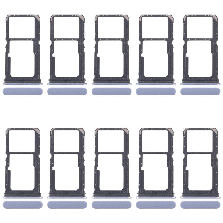 Bandeja para tarjeta SIM original (10 unidades) + bandeja para tarjeta SIM/tarjeta micro SD (azul) para OPPO F25 Pro