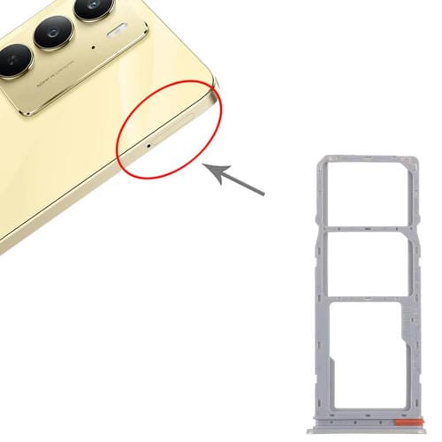 Para Realme C75 4G RMX3941, 10 bandejas originales para tarjeta SIM + bandeja para tarjeta SIM + bandeja para tarjeta Micro SD (dorada)