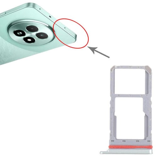 Bandeja para tarjeta SIM original Realme 13 5G RMX3951 (10 unidades) + bandeja para tarjeta SIM/tarjeta Micro SD (verde)