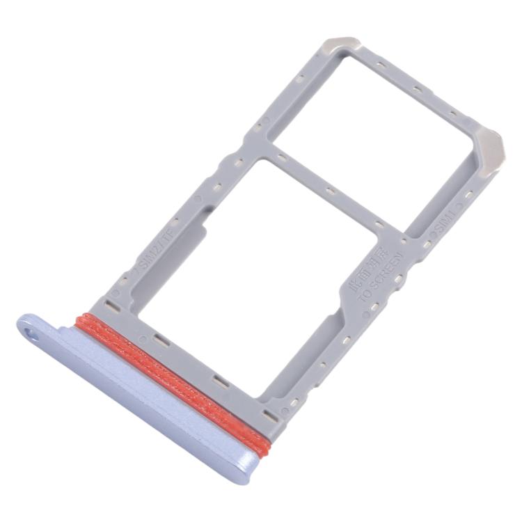 Para Realme 13 5G RMX3951, 10 bandejas SIM originales + bandeja para tarjeta SIM/bandeja para tarjeta Micro SD (azul)