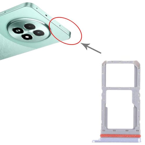 Para Realme 13 5G RMX3951, 10 bandejas SIM originales + bandeja para tarjeta SIM/bandeja para tarjeta Micro SD (azul)