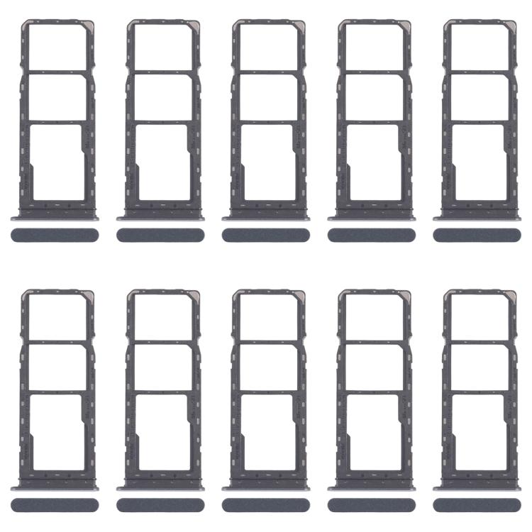 Para Realme C65 4G RMX3910, 10 bandejas SIM originales + bandeja para tarjeta SIM + bandeja para tarjeta Micro SD (negra)