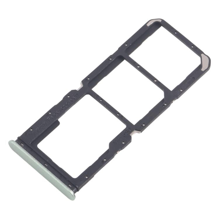 Para Realme C67 4G RMX3890, 10 bandejas SIM originales + bandejas SIM + bandejas Micro SD (verde claro)