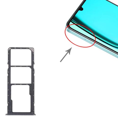 Bandeja para tarjeta SIM original Realme C51s (10 unidades) + bandeja para tarjeta SIM + bandeja para tarjeta Micro SD (negra)