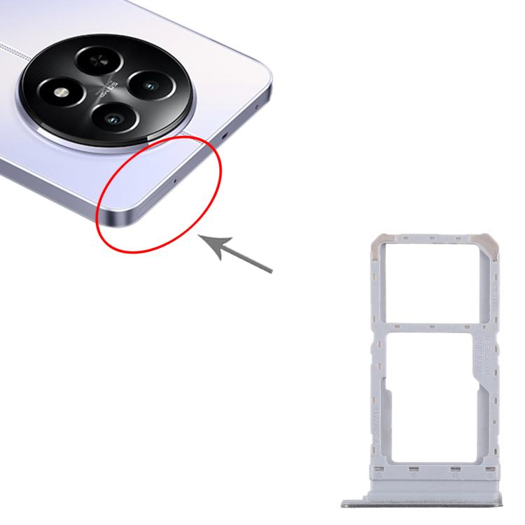 Para Realme 12x 5G RMX3997, 10 bandejas para tarjeta SIM + bandeja para tarjeta SIM/bandeja para tarjeta Micro SD (verde oscuro)