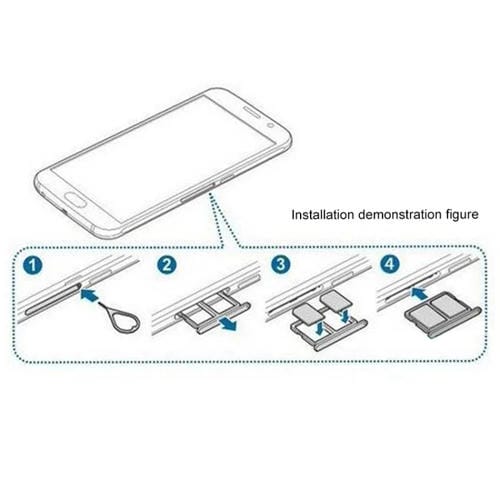 Plateau de carte SIM Samsung Galaxy S6 (Argent)