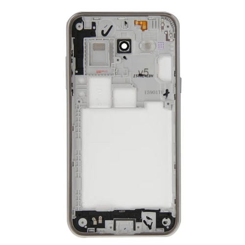 Cubierta de Carcasa Completa Samsung Galaxy J5 Bisel y Tapa Trasera (Blanco)