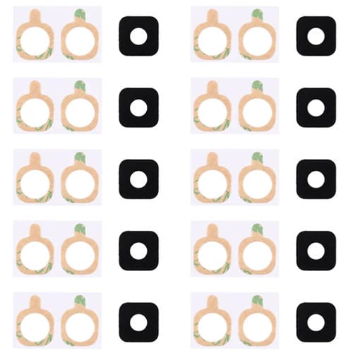 Copertura della lente della fotocamera posteriore Samsung Galaxy S6 Active / G890 con adesivo (10 pezzi)