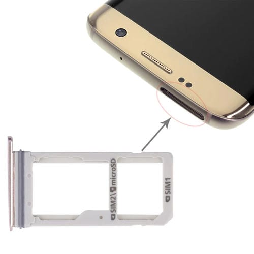 Vassoio della scheda SIM/Micro SD Samsung Galaxy S7 Edge (Oro)