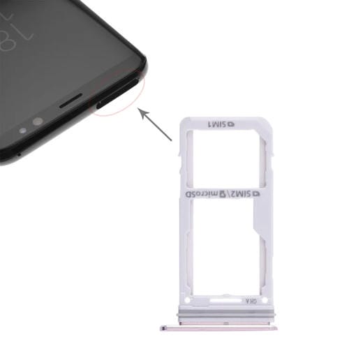 Vassoio della scheda SIM e Micro SD Samsung Galaxy S8/S8+ (Rosa)