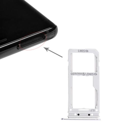 Vassoio della scheda SIM e Micro SD Samsung Galaxy Note 8 (Argento)