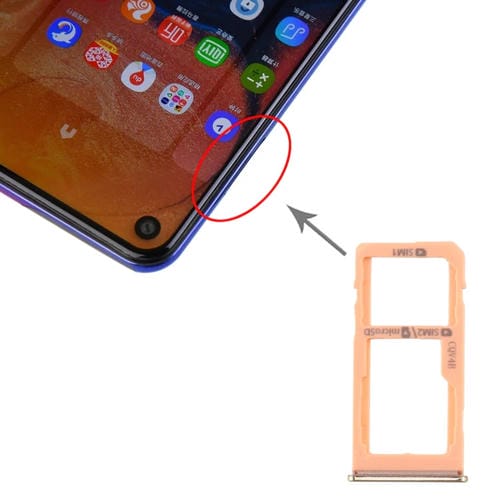 Vassoio della scheda SIM e Micro SD Samsung Galaxy A60 (Oro)