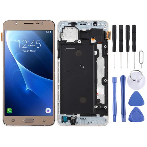TFT LCD-Bildschirm Samsung Galaxy J7 J710F mit Rahmen (Gold)