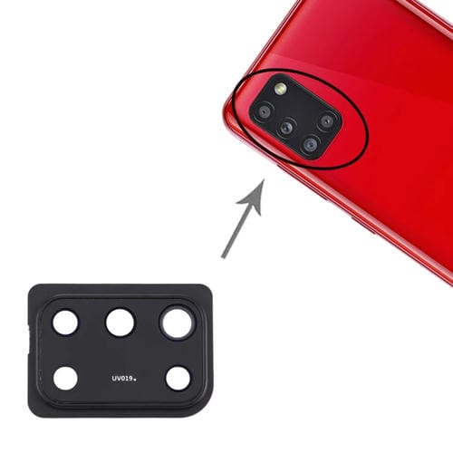 Copertura dell'obiettivo della fotocamera Samsung Galaxy A31 (10 pezzi) (Nero)