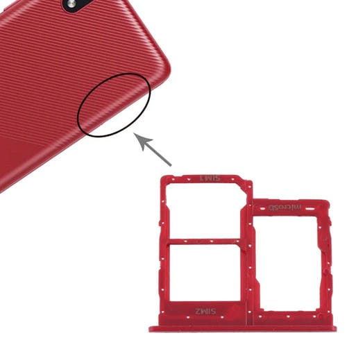 SIM-Karten- und Micro-SD-Kartenfach Samsung Galaxy A01 Core SM-A013 (Rot)
