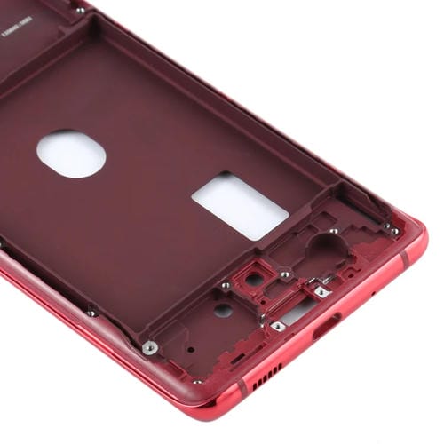 Cadre Moyen Biseauté Plaque Samsung Galaxy S20 FE (Rouge)