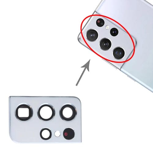 Tampa da Lente da Câmara Samsung Galaxy S21 Ultra 5G (Prateado)