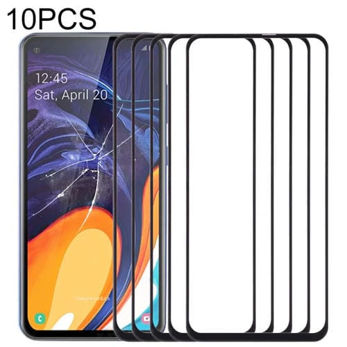 Outer Glass Lens Screen Samsung Galaxy A60 (10 Pieces) (Black)