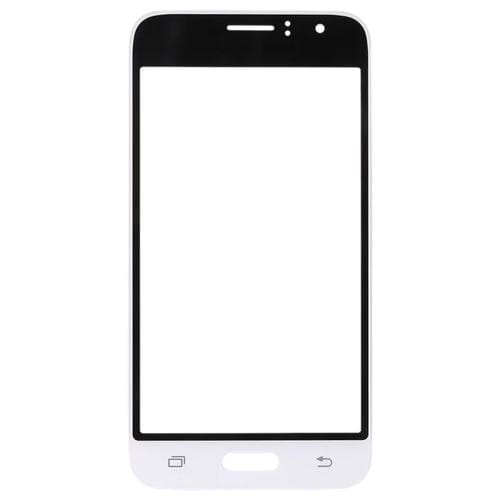 Verre Lentille Extérieure Écran Avant Samsung Galaxy J1/J120 (10 Pièces) (Blanc)