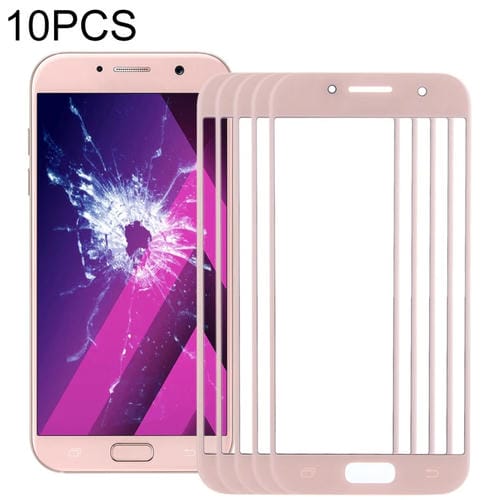 Obiettivo in vetro Samsung Galaxy A3 A320 Schermo frontale (10 pezzi) (Rosa)