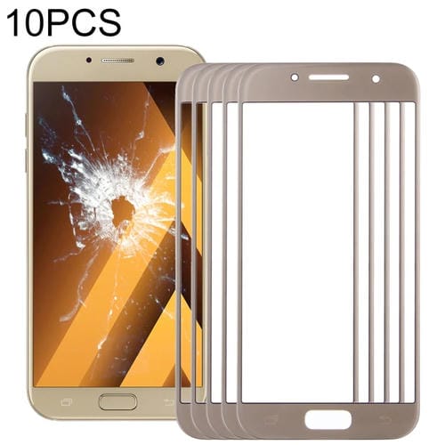 Obiettivo in vetro Schermo esterno anteriore Samsung Galaxy A3/A320 (10 pezzi) (Oro)