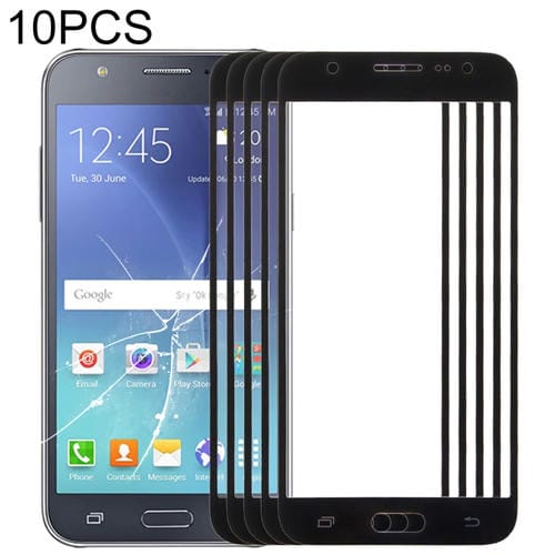 Lente de Vidrio Pantalla Frontal Samsung Galaxy J7 / J700 (10 Piezas) (Negro)