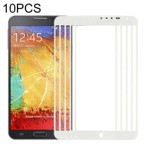 Ecrã Frontal Samsung Galaxy Note 3 Neo N7505 Lente de Vidro Exterior (Branco) - (10 Peças)
