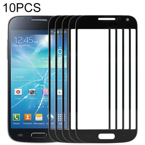 Lente de Vidrio Pantalla Frontal Samsung Galaxy S4 Mini i9190 (Negro) - Pack de (10 Piezas)