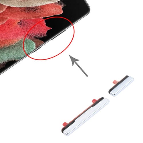 Botões de Energia e Volume Samsung Galaxy S21 Ultra 5G (Prateado)