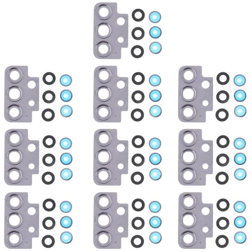 Couvercle de lentille d'appareil photo Samsung Galaxy A52 SM-A525 (10 pièces) (Noir)