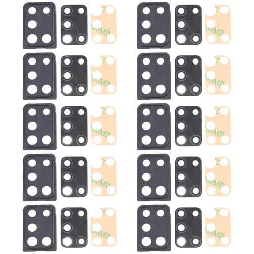 Copertura dell'obiettivo della fotocamera Samsung Galaxy A21s SM-A217 (10 pezzi) (Nero)