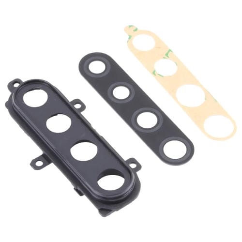 Copertura della lente della fotocamera compatibile con Samsung Galaxy A21 SM-A215 (10 pezzi), nero)