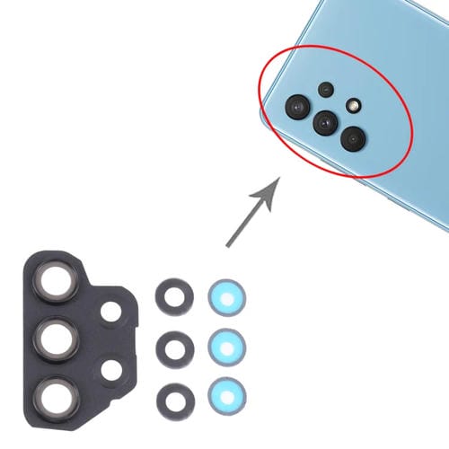 Camera Lens Cover Samsung Galaxy A32 SM-A325 (10 Pieces) (Black)