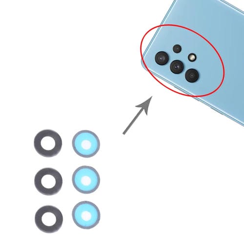 Obiettivo della fotocamera posteriore Samsung Galaxy A32 SM-A325 Pacchetto da (10 pezzi)