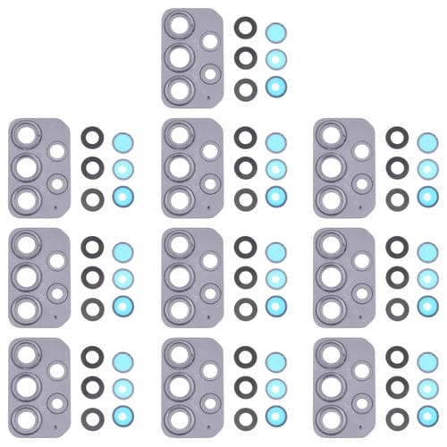 Kameraglasabdeckung Samsung Galaxy A72 SM-A725 (10 Stück) (Schwarz)