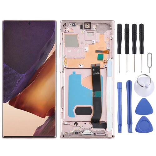 Schermo LCD Super AMOLED Samsung Galaxy Note 20 Ultra 4G con Cornice (Oro)