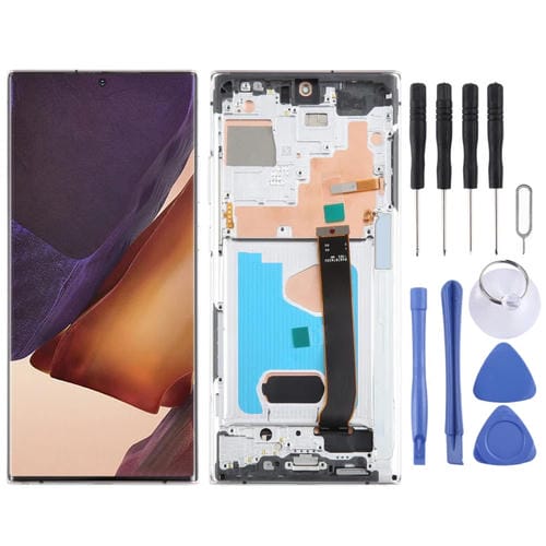 Pantalla Completa Original Super AMOLED Samsung Galaxy Note 20 Ultra 4G con Marco (Plata)