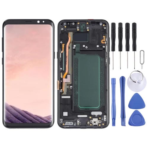 Schermo LCD OLED Samsung Galaxy S8+ SM-G955 con Cornice (Nero)