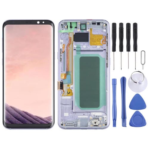 Schermo LCD OLED Samsung Galaxy S8+ SM-G955 con Cornice (Viola)