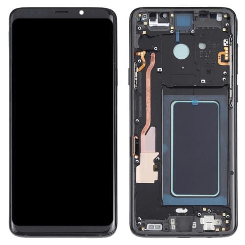 LCD OLED-Bildschirm Samsung Galaxy S9+ SM-G965 mit Rahmen (Schwarz)