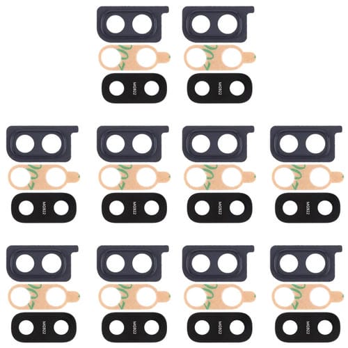 Tampa da Lente da Câmara Samsung Galaxy A20 (10 Peças) (Preto)