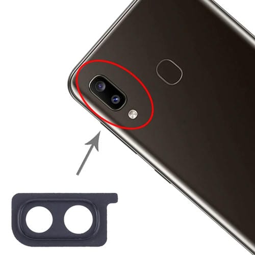 Tampa da Lente da Câmara Samsung Galaxy A20 (10 Peças) (Preto)