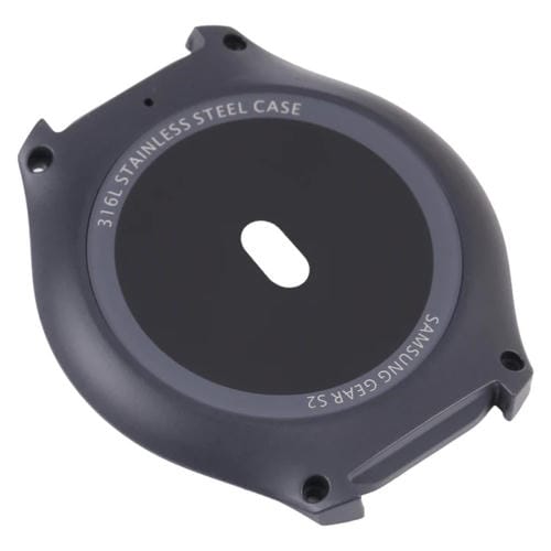 Cubierta Carcasa Trasera Samsung Galaxy Gear S2 SM-R720 con Lente de Cristal (Negro)