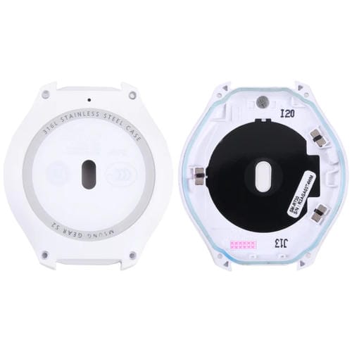 Back Cover Case with Glass Lens Samsung Galaxy Gear S2 SM-R720 (White)