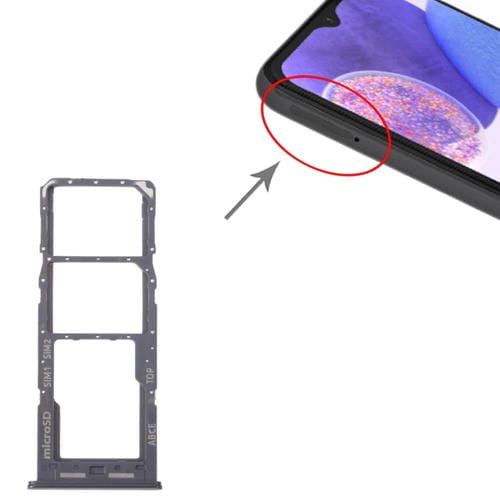 Tabuleiro de Cartão SIM e Micro SD Samsung Galaxy A23 SM-A235 (Preto)